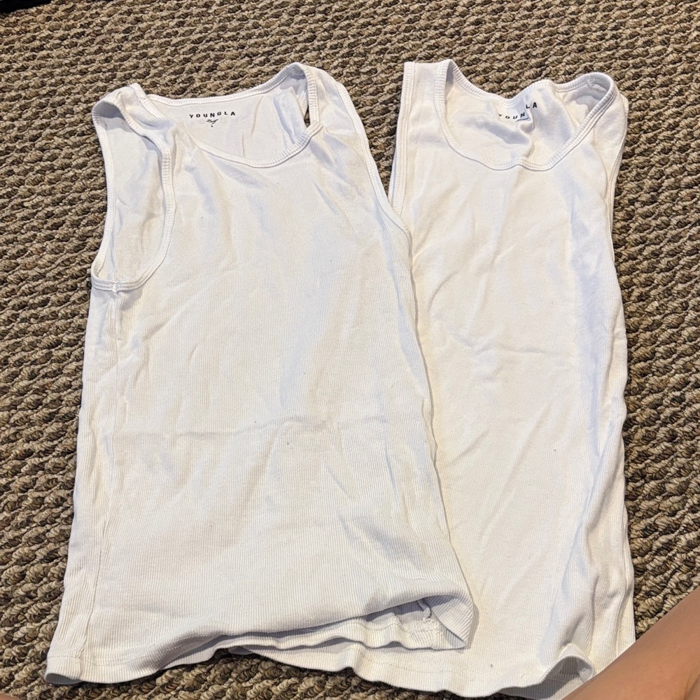 YoungLA Classic White Men's Tank Tops